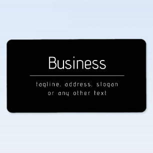 Modern Minimal Business Name & other Info   Black Label
