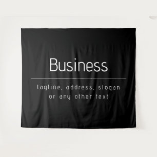 Modern Minimal Business Name & other Info   Black Tapestry