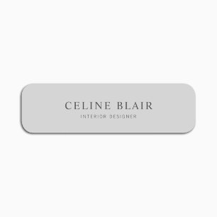 Modern Minimal Business Name Tag