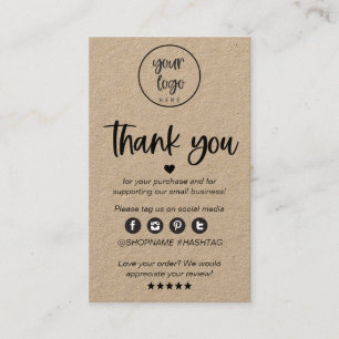 Modern Minimal Business Thank You For Order Insert