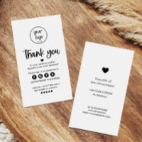 Modern Minimal Business Thank You For Order Insert