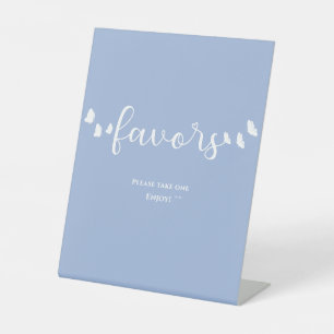 Modern Minimal Butterfly Calligraphy Favors Pedestal Sign