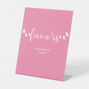 Modern Minimal Butterfly Calligraphy Favours Pedestal Sign