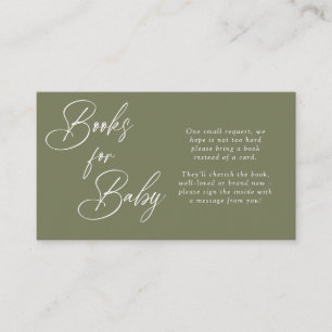 Modern Minimal Calligraphy   Books for Baby Enclos Enclosure Card