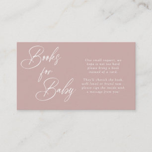 Modern Minimal Calligraphy Books for Baby Enclosure Card