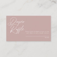 Modern Minimal Calligraphy | Diaper Raffle