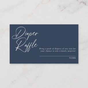 Modern Minimal Calligraphy Diaper Raffle Enclosure Card