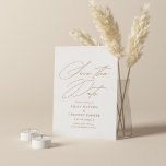 Modern Minimal Calligraphy Wedding Save The Date<br><div class="desc">Announce the happy news in style with this elegant save the date card featuring elegant calligraphy.</div>