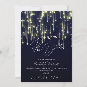 Modern Minimal Calligraphy Wedding Save The Date Invitation