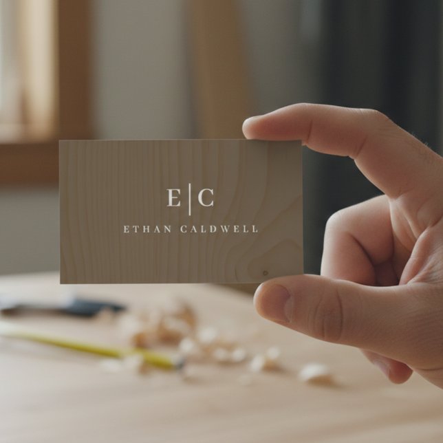 Modern Minimal Carpenter | Professional Carpentry Business Card (Creator Uploaded)