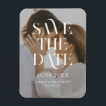Modern Minimal Chic Photo Wedding Save the Date Magnet<br><div class="desc">Minimal modern wedding save the date magnet with elegant chic typography and your personalised photo.</div>