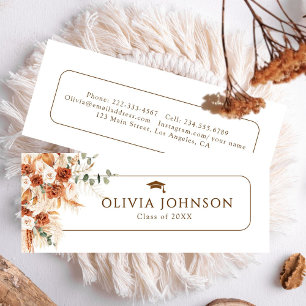 Modern Minimal Chic Script Graduation Calling Card