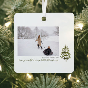 modern minimal Christmas evergreen tree photo Metal Tree Decoration