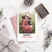 Modern Minimal Christmas Family Photo 