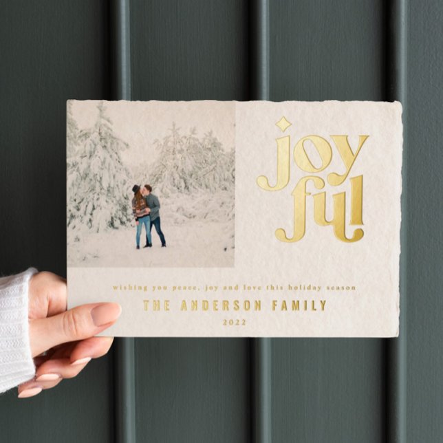 Modern minimal Christmas  Foil Holiday Card (Creator Uploaded)