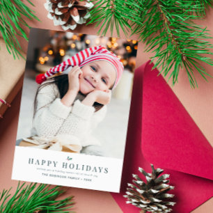 modern minimal christmas holiday card