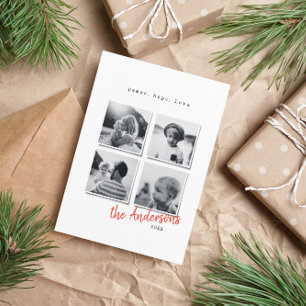 Modern minimal Christmas photo Holiday Card