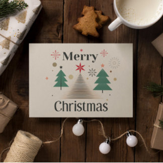 Modern Minimal Christmas Tree Holiday Card