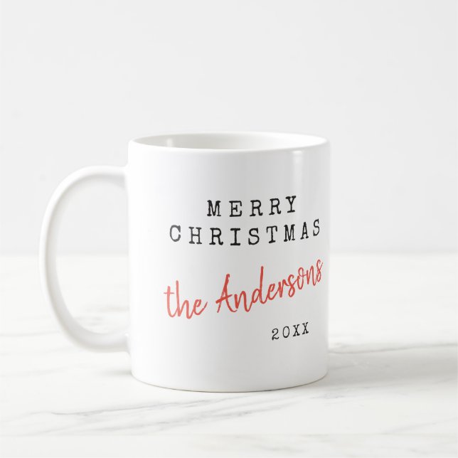 Modern minimal Christmas vintage indie photo  Coffee Mug (Left)