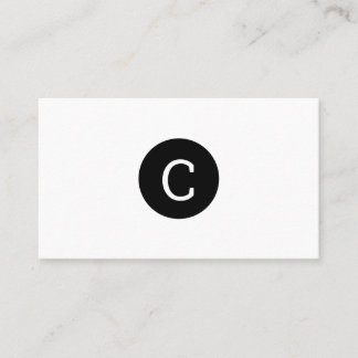 Modern minimal circle monogram Business Card