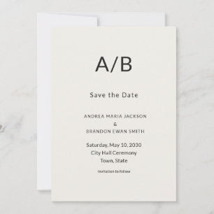 Modern Minimal City Hall Save the Date Card