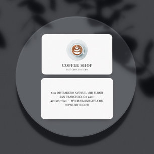 Modern Minimal Coffee Shop Professional Business Card