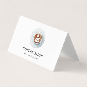 Modern Minimal  Coffee Shop Professional Business Card