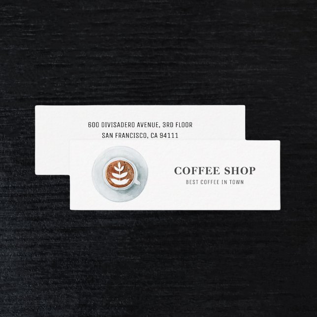 Modern Minimal  Coffee Shop Professional Mini Business Card (Creator Uploaded)