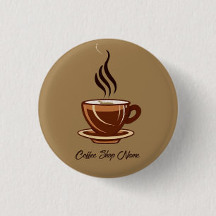 Modern Minimal Coffee Shop professional  shop 3 Cm Round Badge