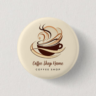 Modern Minimal Coffee Shop professional shop 3 Cm Round Badge