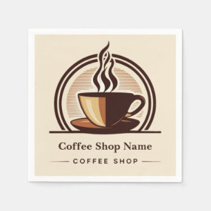 Modern Minimal Coffee Shop professional  shop Napkin