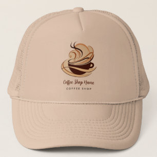 Modern Minimal Coffee Shop professional  shop Trucker Hat
