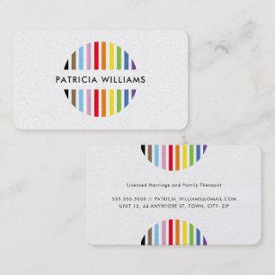 MODERN MINIMAL colorful logo rainbow pride LGBTQ Business Card