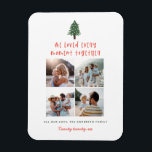 modern minimal colourful family christmas photo magnet<br><div class="desc">Modern minimal fun Christmas multi photo holiday magnet. With space for a year in review or message on the back. We loved every moment together positive message out of this unusual year.</div>