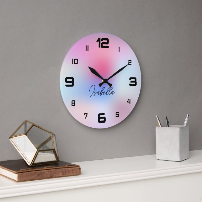 Modern Minimal Colourful  Round Clock (Office)