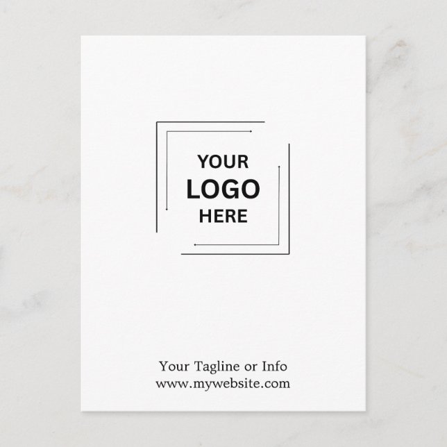 Modern Minimal Corporate Business Logo Postcard (Front)