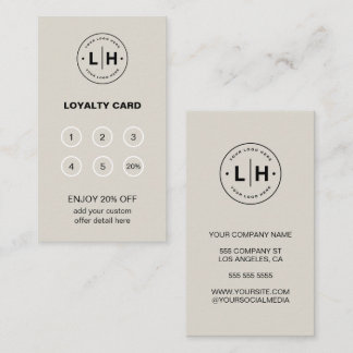 Modern Minimal Corporate Business Loyalty Card