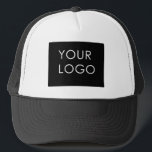 Modern Minimal Corporate Company Business Logo   Trucker Hat<br><div class="desc">Modern Customisable Business Company Corporate Logo gifts. Add your logo or image to this modern, elegant minimalist pink gradient ombre design. You can simply add your company logo, image, or personal photo. Editable logo or photo business or individual personal gift for a friend, co-worker, or anyone else. Customisable company business...</div>