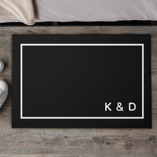 Modern Minimal Couple Monogram Housewarming Doormat