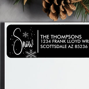 Modern Minimal Custom Christmas Return Address