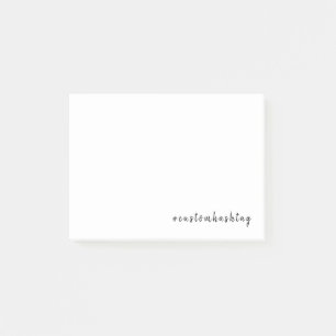 Modern Minimal Custom Hashtag Design Post-it Notes