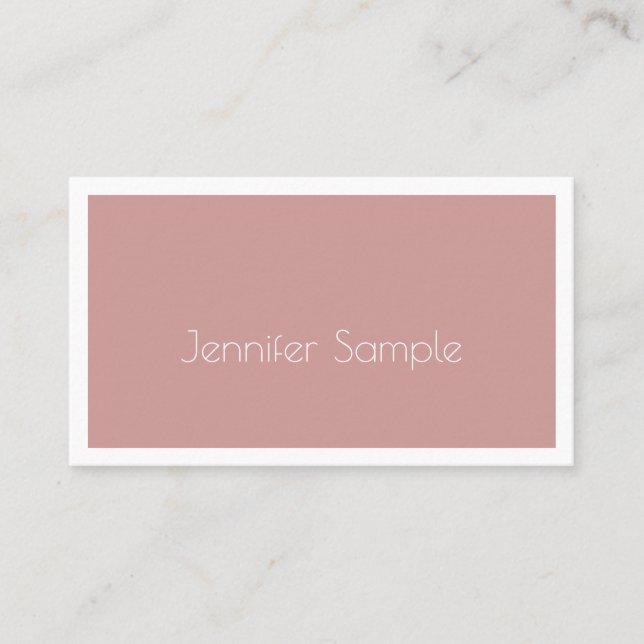 Modern Minimal Design Elegant Simple Plain Trendy Business Card (Front)