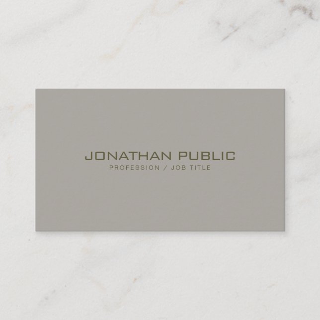 Modern Minimal Design Professional Chic Template Business Card (Front)