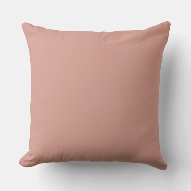 Modern Minimal Dusty Pink Solid Colour Cushion (Front)