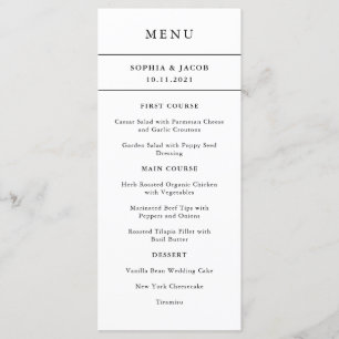 Modern Minimal   Editable Colour Border Menu