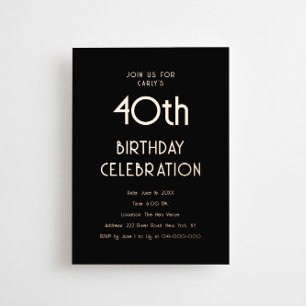 Modern Minimal Elegant 40th Birthday