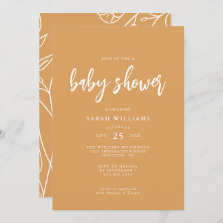 Modern Minimal Elegant Baby Shower | Invitation