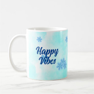 modern minimal elegant blue monogram coffee mug
