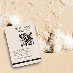 Modern Minimal Elegant Boho QR code Wedding Enclosure Card