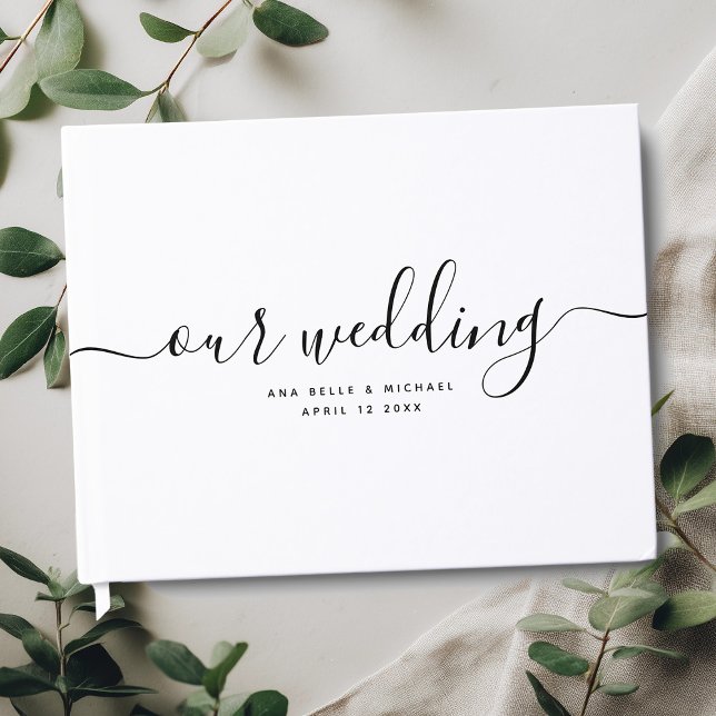 Modern Minimal Elegant Chic Simple Wedding Guest Book (Creator Uploaded)